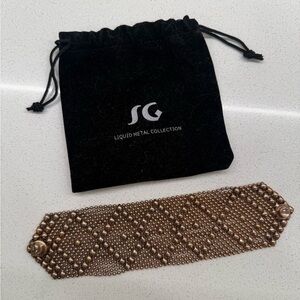 SG LIQUID METAL ROSE GOLD FINISH BRACELET BY SERGIO GUTIERREZ